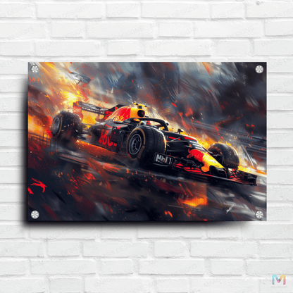 Formula 1 Racing - Abstract #01 (Premium Acrylic Glass Wall Poster)