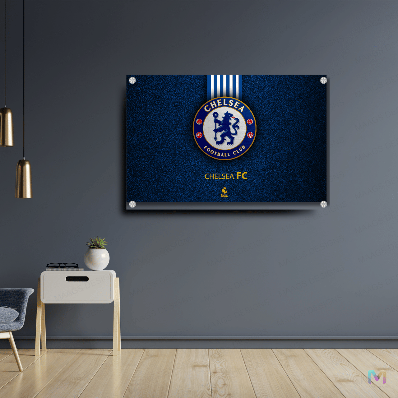 Chelsea - Football Club - Symbol (Premium Acrylic Wall Poster) | Football Wall Posters