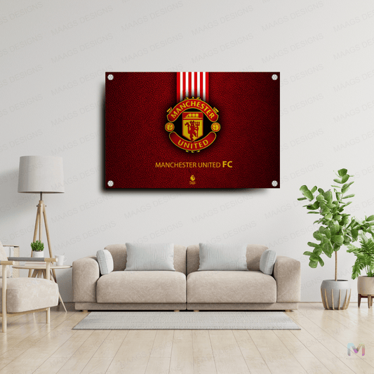 Maags Designs: Manchester United - Football Club - Symbol (Premium Acrylic Wall Poster) | Football Wall Posters