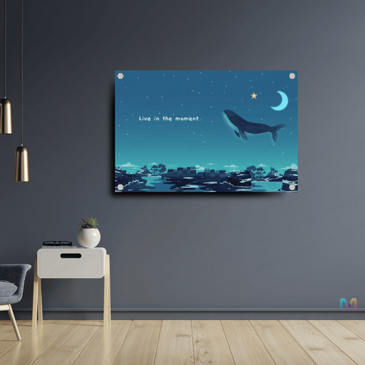 Maags Designs: Live in the moment - Abstract (Premium Acrylic Glass Wall Poster)