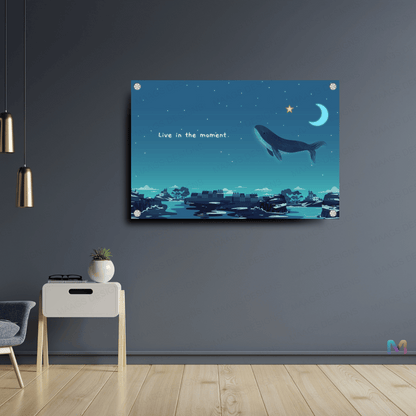 Live in the moment - Abstract (Premium Acrylic Glass Wall Poster)