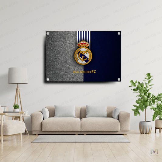 Maags Designs: Real Madrid - Football Club - Symbol (Premium Acrylic Wall Poster) | Football Wall Posters