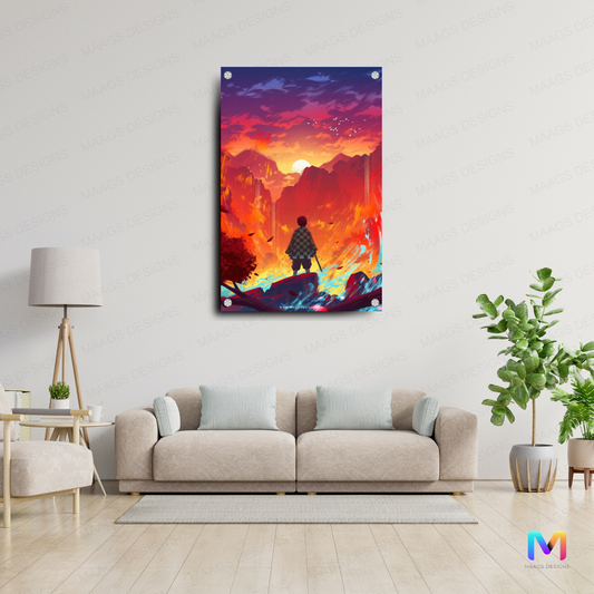 Maags Designs: Demon Slayer - Tanjiro Kamado (Acrylic Wall Poster)