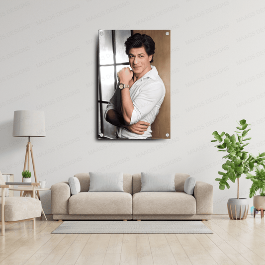 Maags Designs: Shahrukh Khan: King of Bollywood (Premium Acrylic Wall Poster)