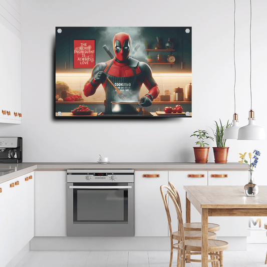 Maags Designs: Deadpool - Cooking in the Kitchen (Premium Acrylic Wall Poster)