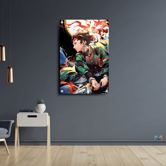 Maags Designs: Tanjiro - Demon Slayer (Premium Acrylic Wall Poster)