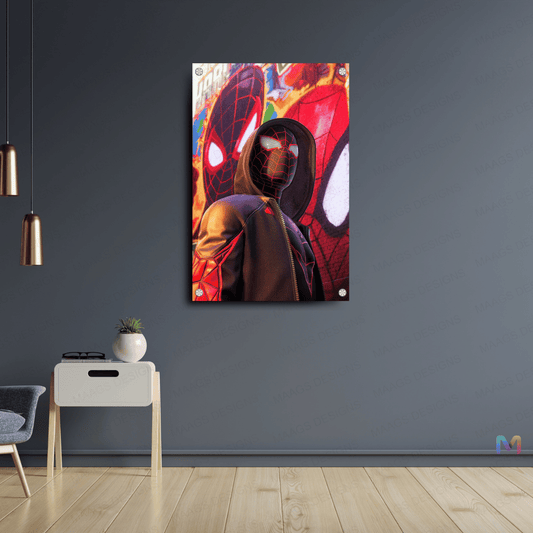 Maags Designs: Spider-Man - Miles with Street Art (Premium Acrylic Wall Poster)