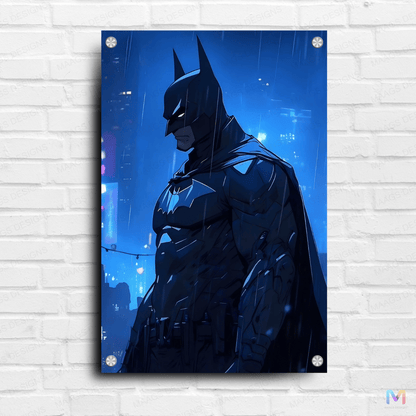 Batman - Standing in the Night (Premium Acrylic Glass Wall Poster)