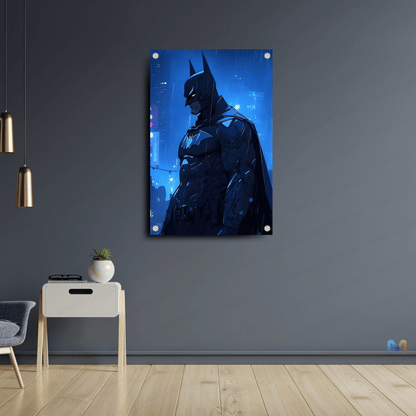 Batman - Standing in the Night (Premium Acrylic Glass Wall Poster)