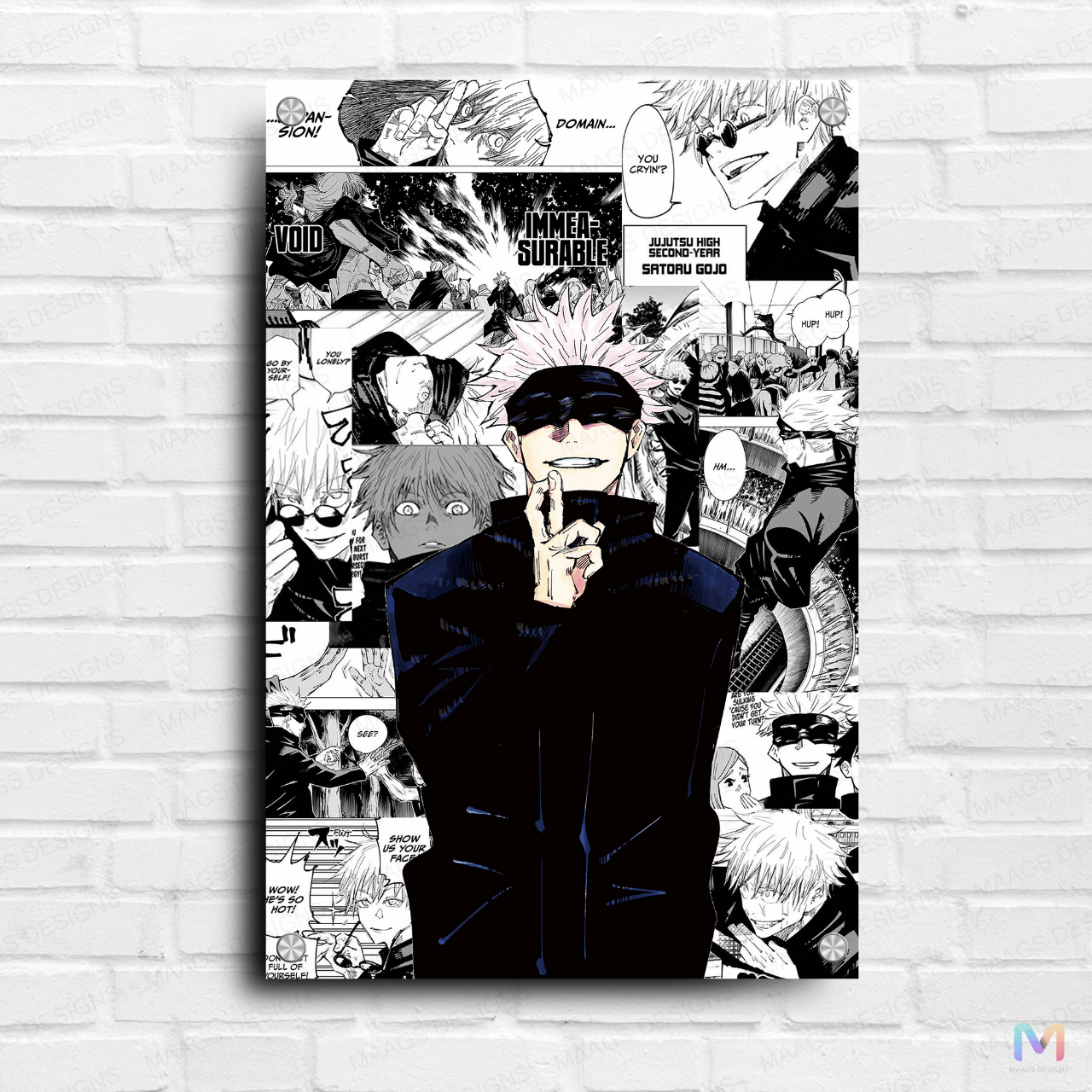 Jujutsu Kaisen - Comic Strip (Premium Acrylic Glass Wall Poster)