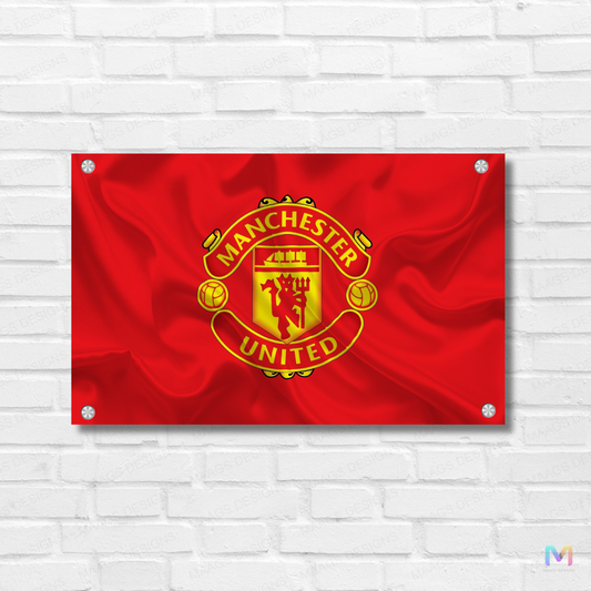 Maags Designs: Manchester United - Football Club - III (Premium Acrylic Wall Poster) | Football Wall Posters