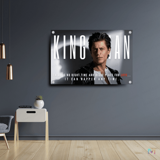 Maags Designs: Shahrukh Khan: King of Love (Premium Acrylic Wall Poster)