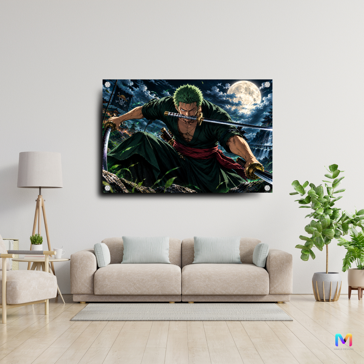 One Piece: Roronoa Zoro - Pirate Hunter - Sword Dance Premium Wall Art