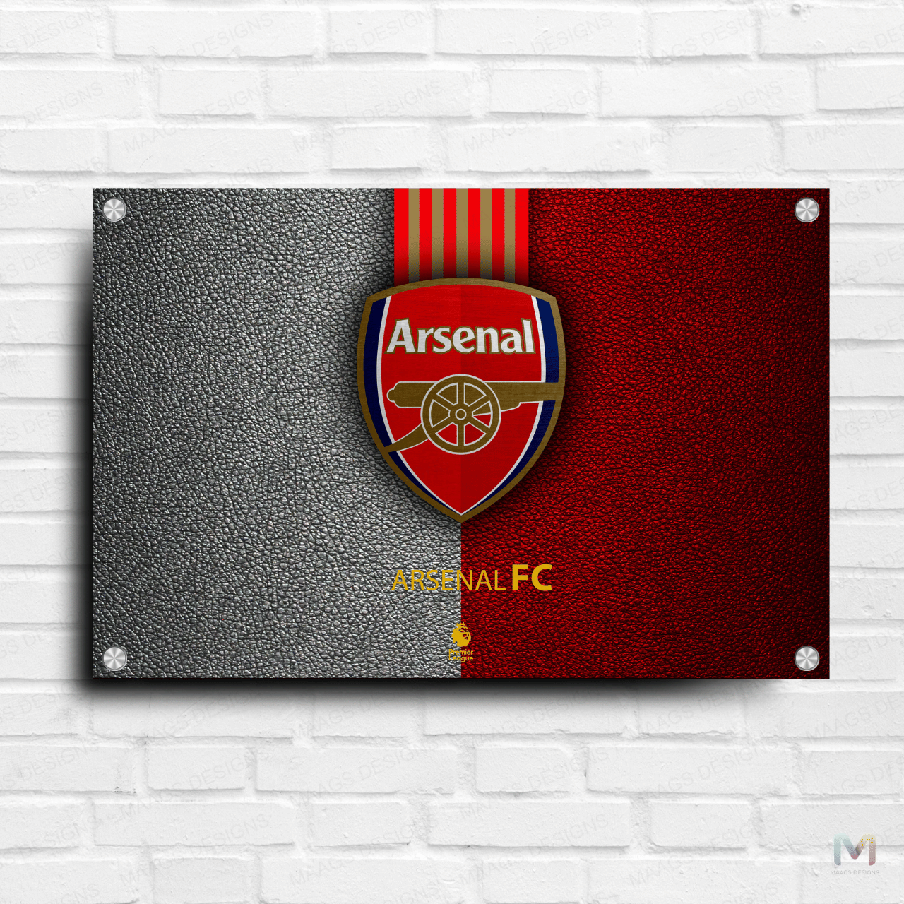Maags Designs: Arsenal - Football Club - Symbol (Premium Acrylic Wall Poster) | Football Wall Posters