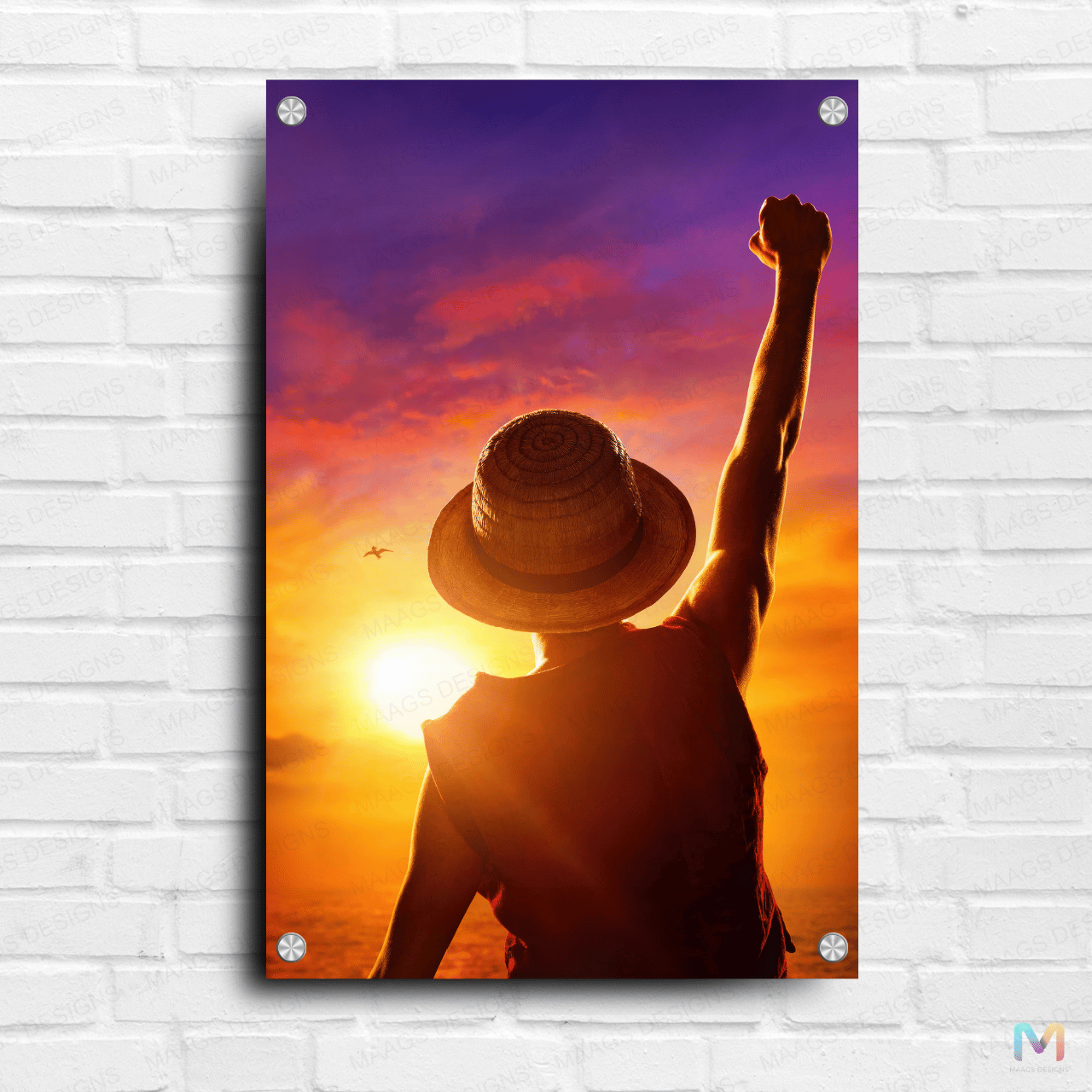 Monkey D Luffy - One Piece - TV Show (Premium Acrylic Glass Wall Poster)