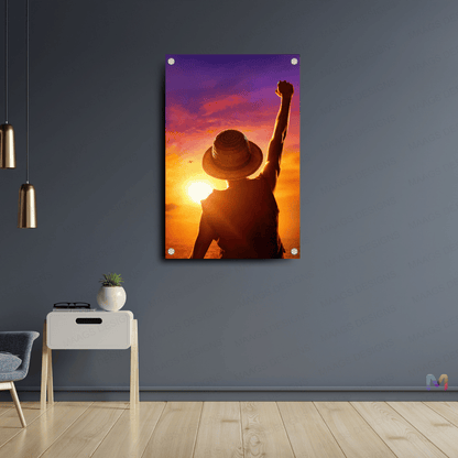 Monkey D Luffy - One Piece - TV Show (Premium Acrylic Glass Wall Poster)