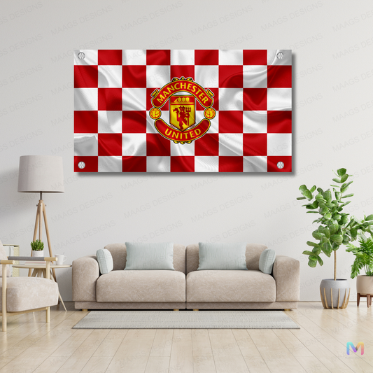 Maags Designs: Manchester United - Football Club - II (Premium Acrylic Wall Poster) | Football Wall Posters