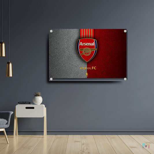 Maags Designs: Arsenal - Football Club - Symbol (Premium Acrylic Wall Poster) | Football Wall Posters