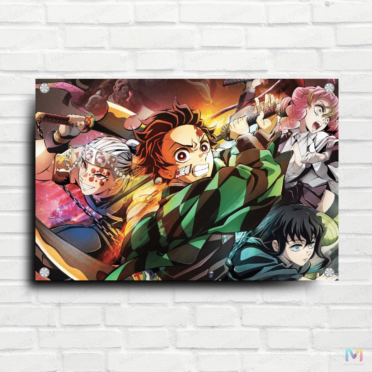 Maags Designs: Demon Slayer - To The Swordsmith Village (Premium Acrylic Wall Poster)