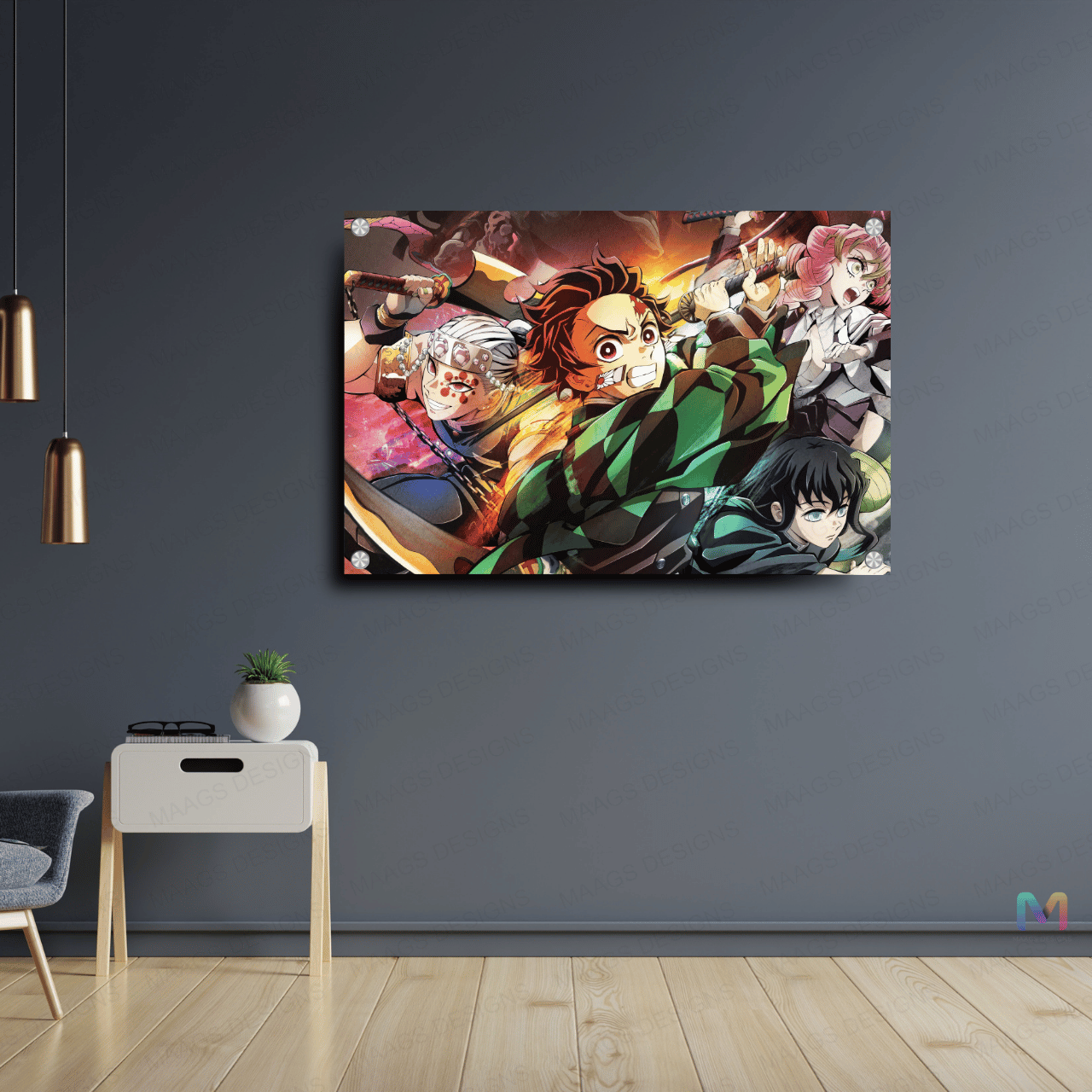 Demon Slayer - To The Swordsmith Village (Premium Acrylic Glass Wall Poster)