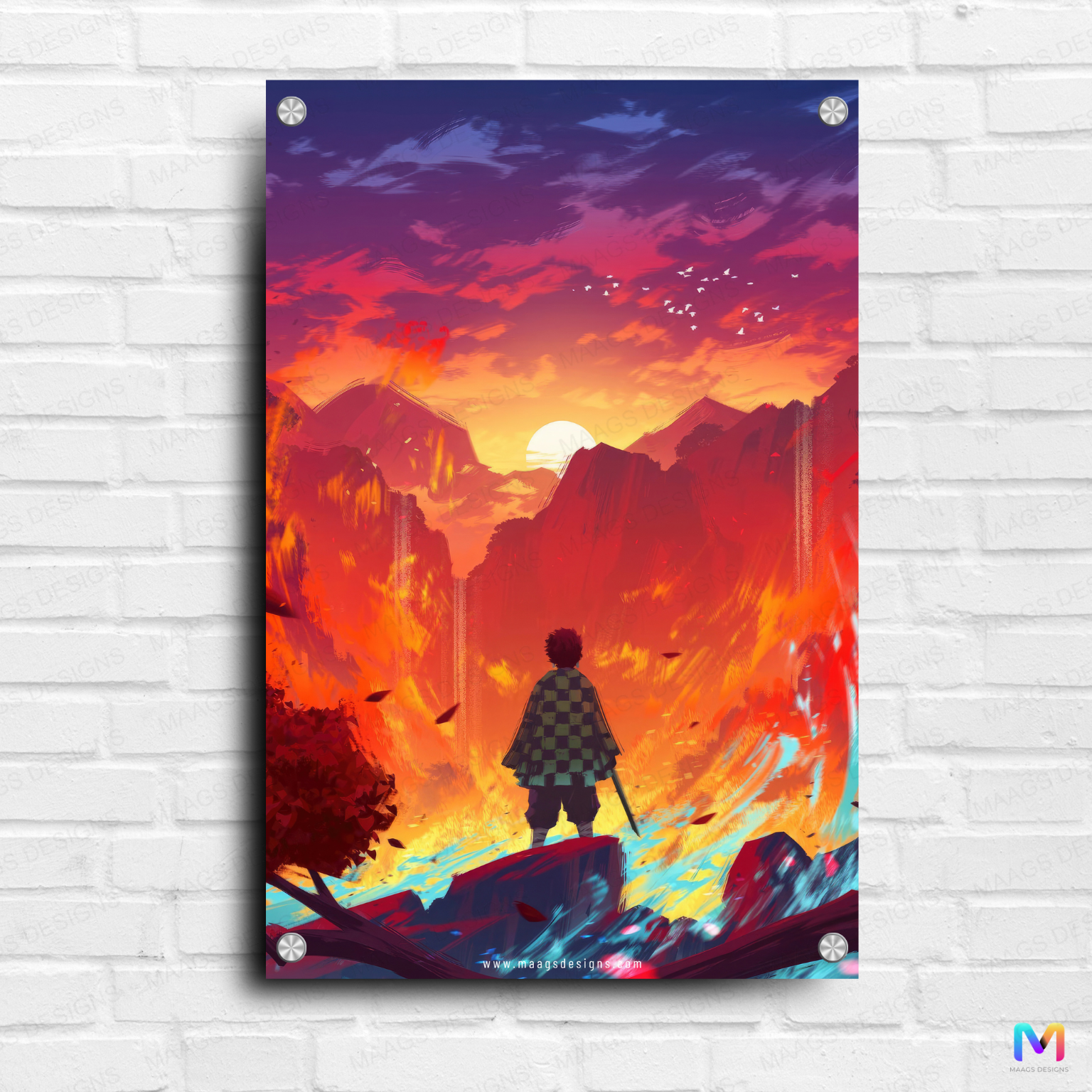 Maags Designs: Demon Slayer - Tanjiro Kamado (Acrylic Wall Poster) Acrylic