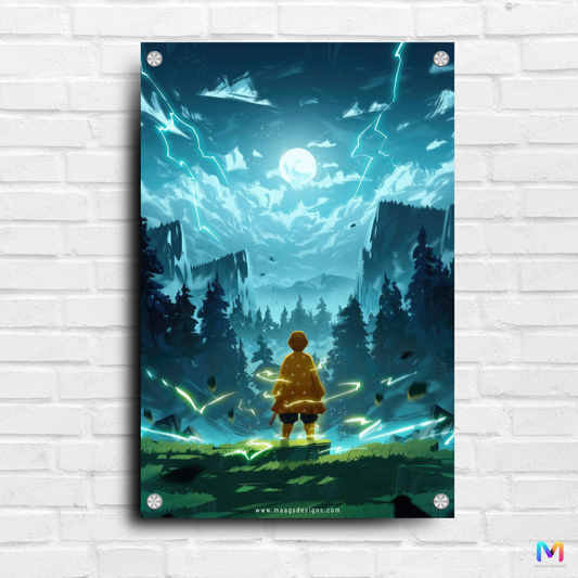 Maags Designs: Demon Slayer - Zenitsu Agatsuma (Acrylic Wall Poster)
