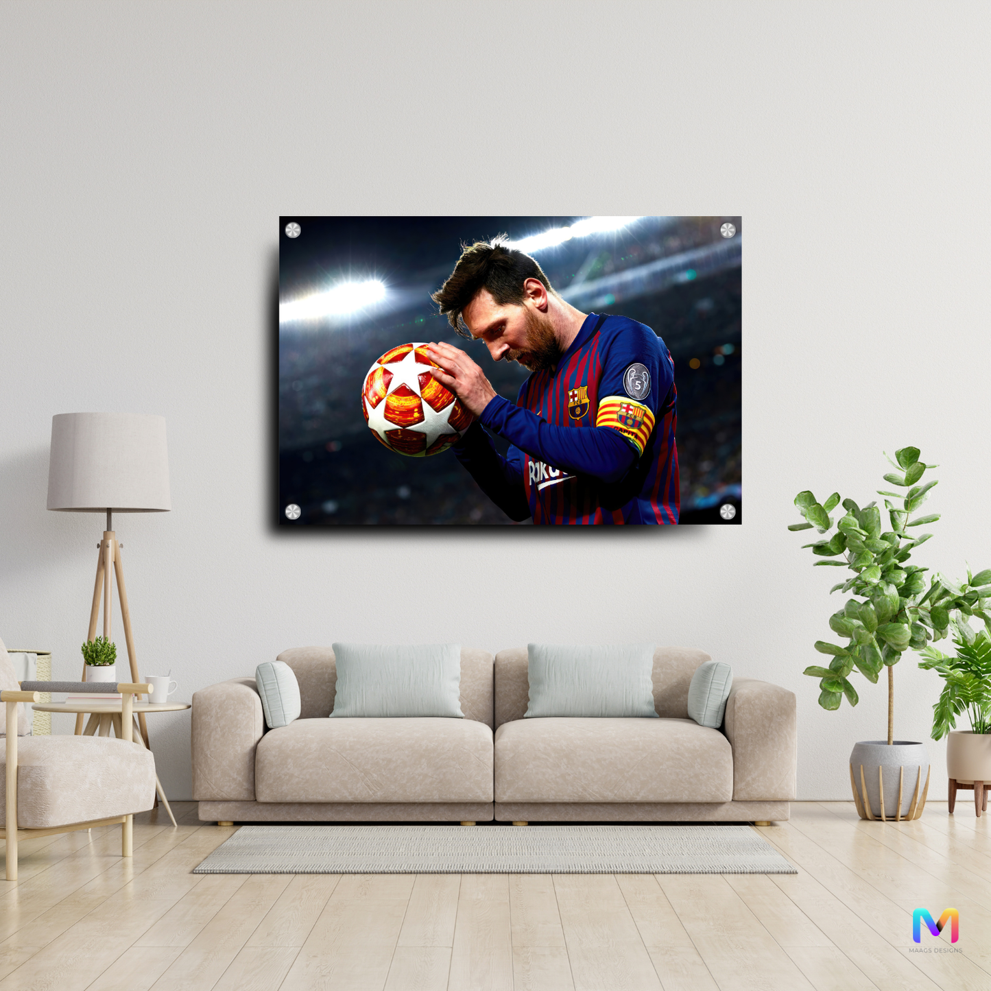 Lionel Messi Fan - Football - Premium Wall Art