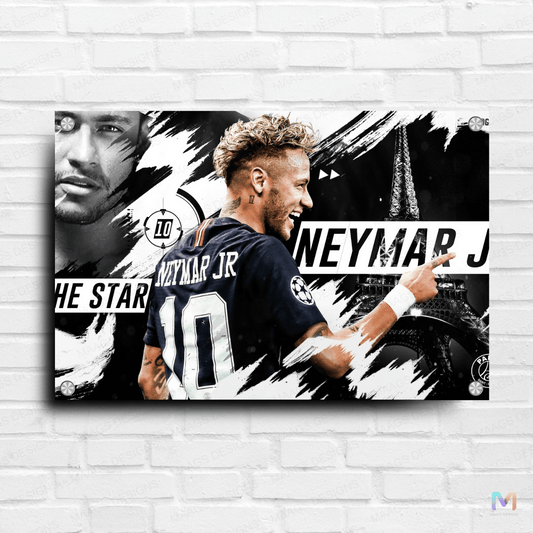 Neymar - Football (Premium Acrylic Wall Poster) | Football Wall Posters