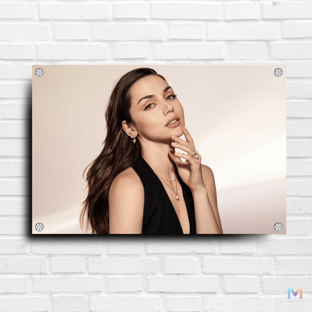 Maags Designs: Anna De Armas - Actress (Premium Acrylic Wall Poster) | Hollywood Wall Posters