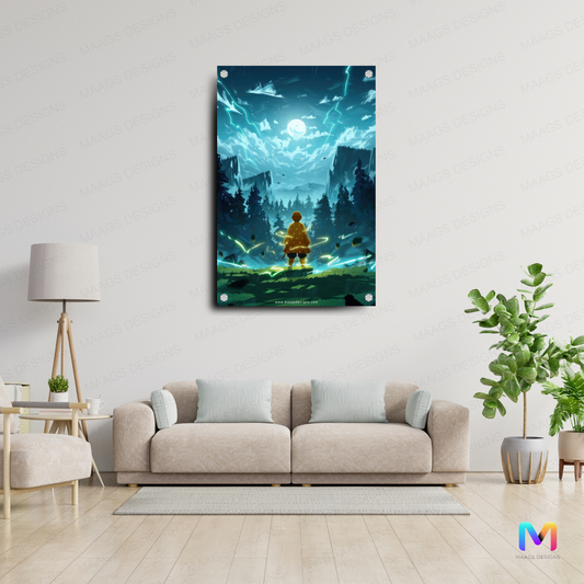 Maags Designs: Demon Slayer - Zenitsu Agatsuma (Acrylic Wall Poster)