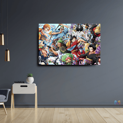 Straw Hat Pirates in Wano - One Piece (Premium Acrylic Glass Wall Poster)