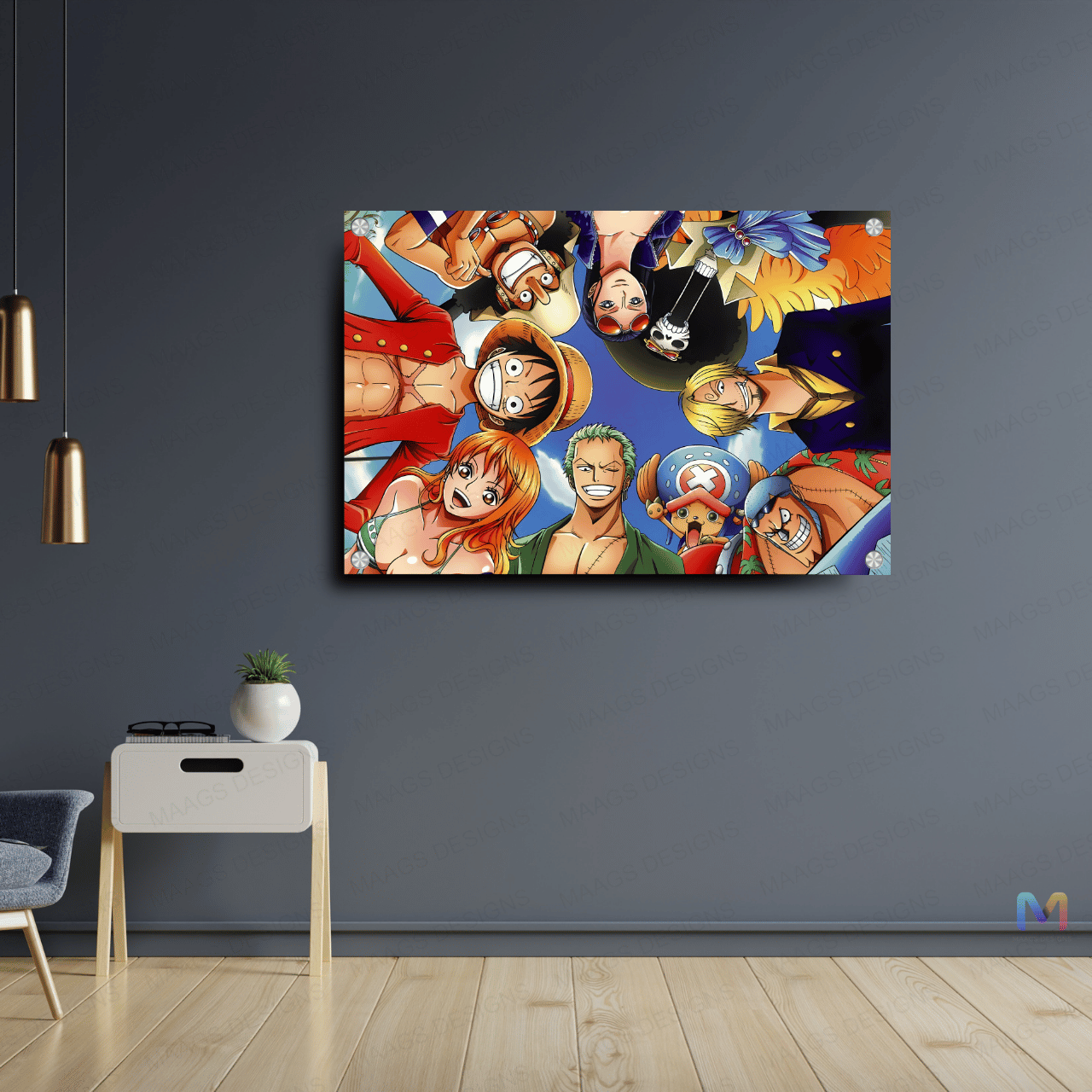 Straw Hat Pirates United - One Piece (Premium Acrylic Glass Wall Poster)