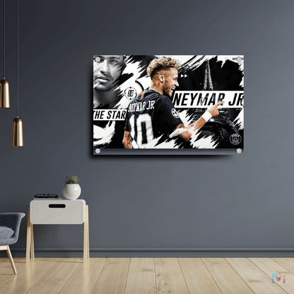 Neymar - Football (Premium Acrylic Wall Poster) | Football Wall Posters