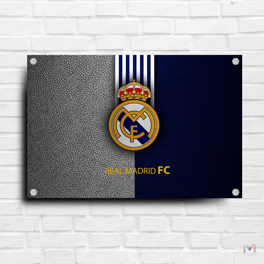 Real Madrid - Football Club - Symbol (Premium Acrylic Wall Poster) | Football Wall Posters