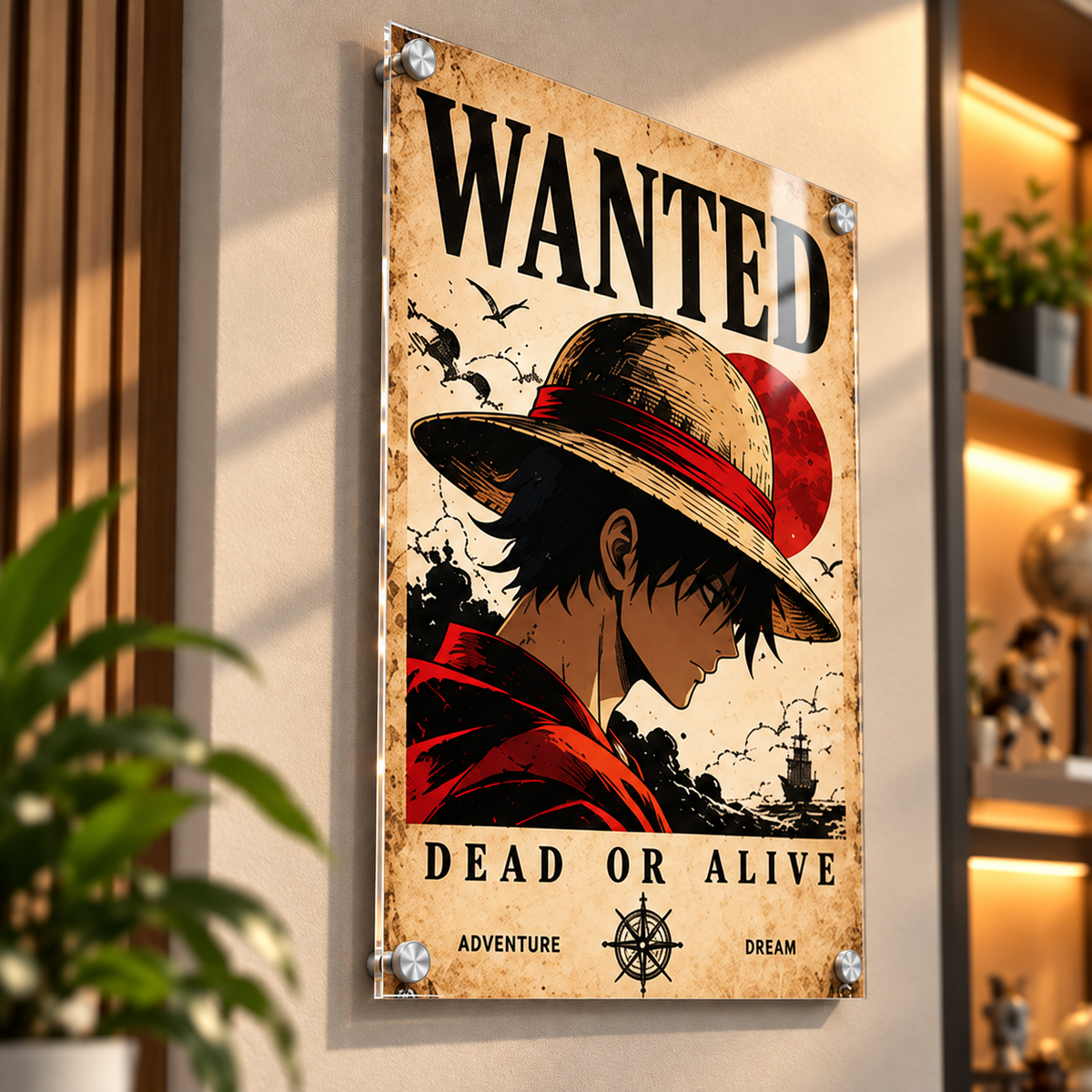 One Piece: Monkey D Luffy Vintage - Bounty Poster - Premium Wall Art ...