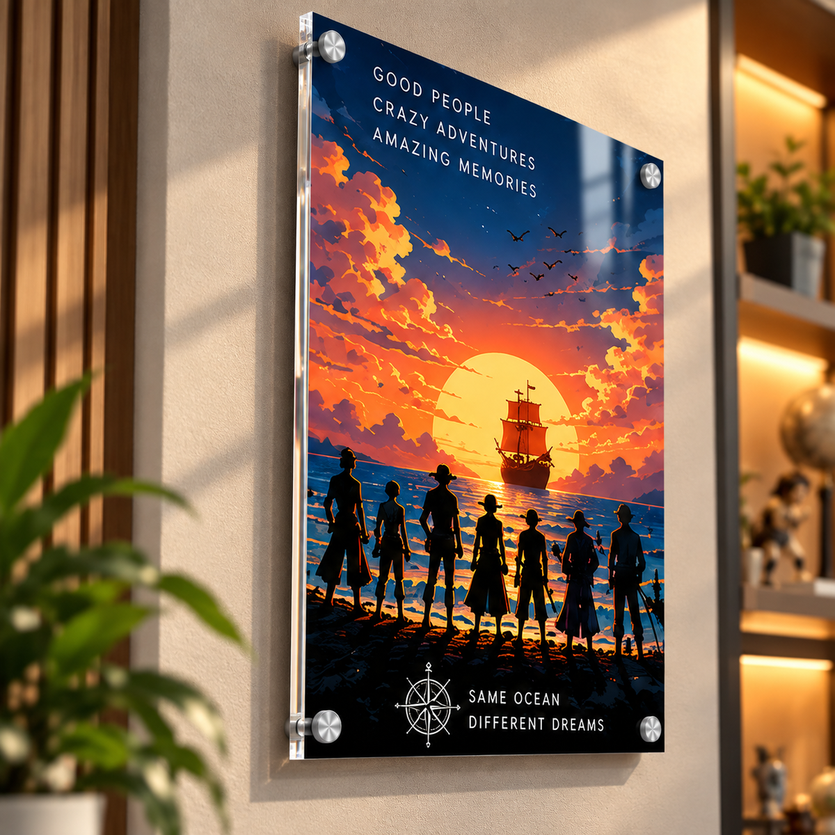 One Piece: Straw Hats Merry at Dawn - Premium Wall Art