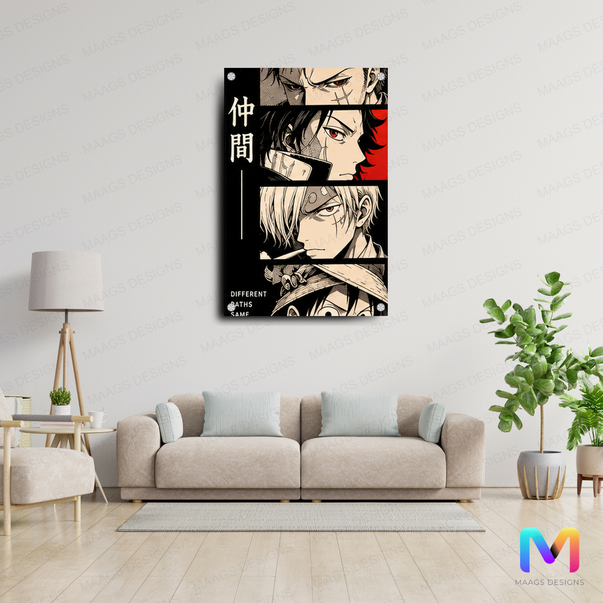 One Piece: Straw Hats Manga Theme - Premium Wall Art