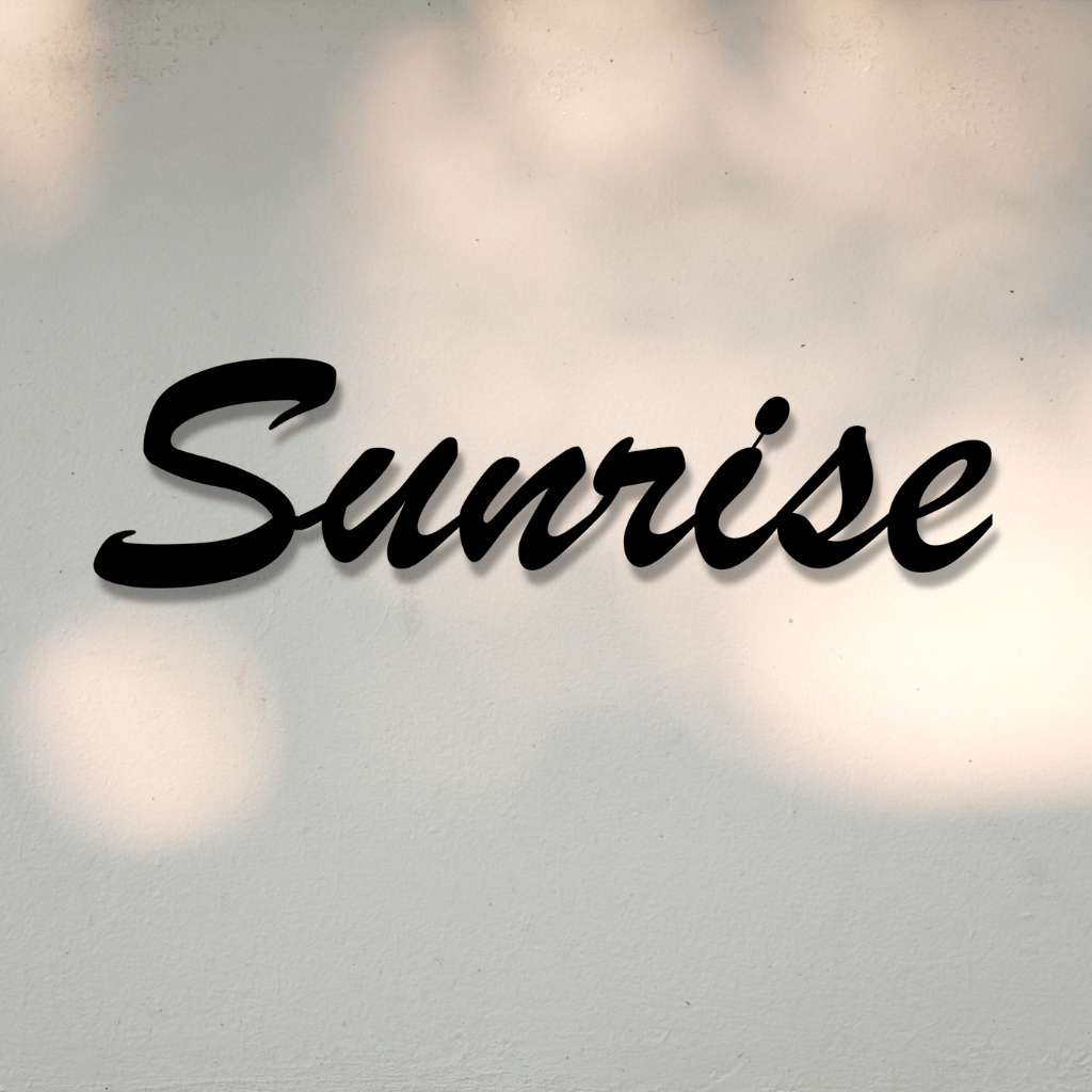 Wall Typography Decor - Sunrise (Acrylic)