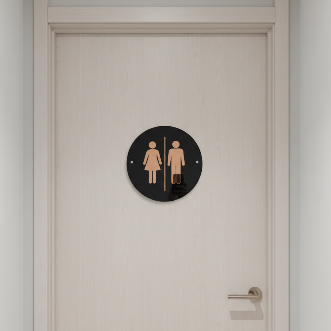 Classic Restroom Sign in Acrylic