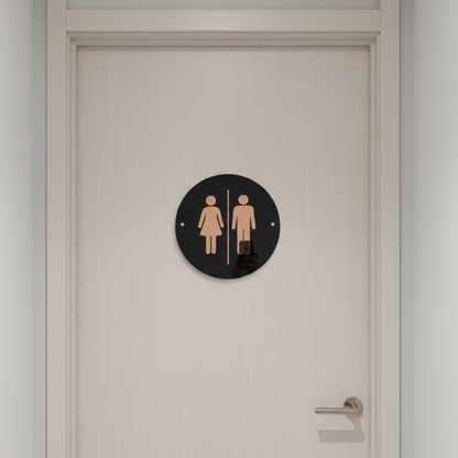 Classic Restroom Sign in Acrylic