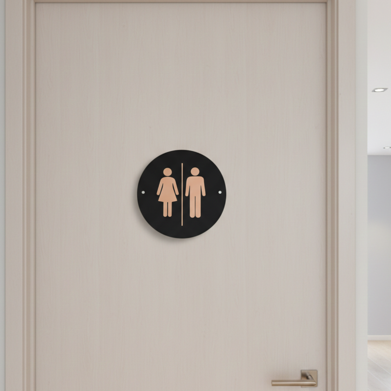Classic Restroom Sign in Acrylic