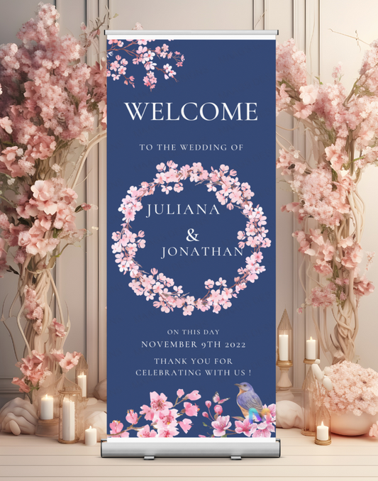 Wedding Banner Standee (with Stand) - Design #50 | Wedding Banner, Celebration Banner, Event Banner, Party Banner