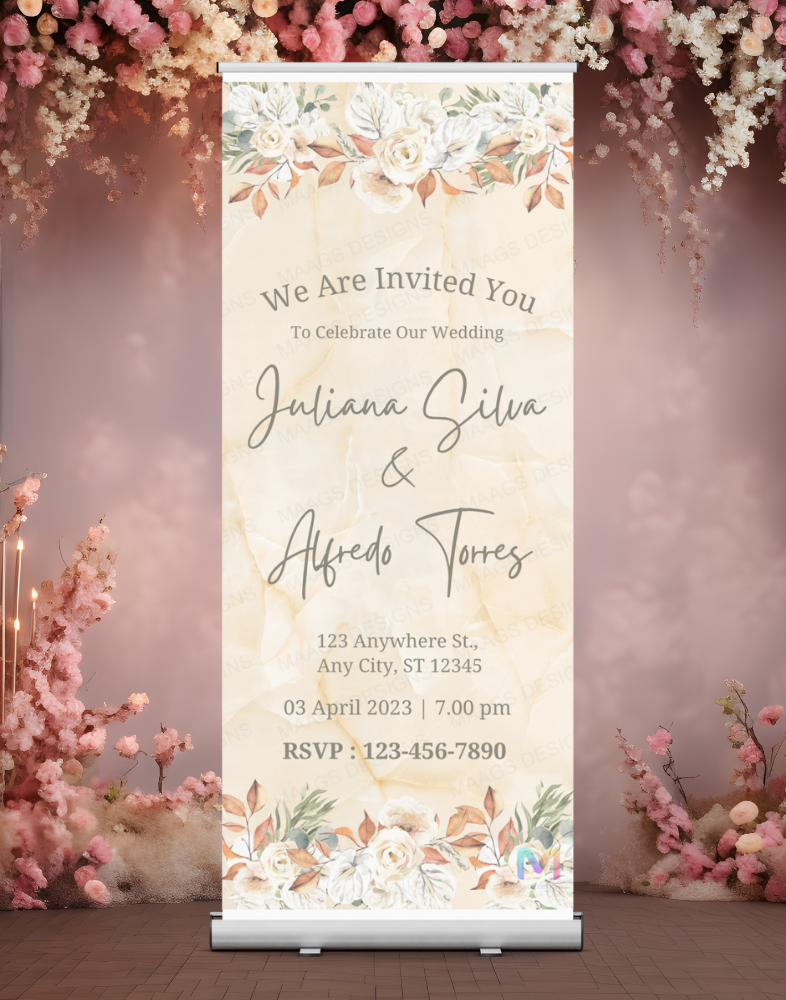 Wedding Banner Standee (with Stand) - Design #52 | Wedding Banner, Cel ...
