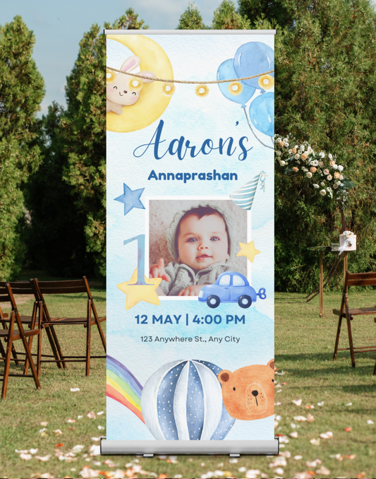 Annaprashan Banner Standee - Design #64 (With Stand) | Annaprashan Welcome Banner