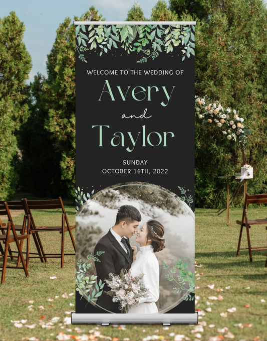 Wedding Banner Standee (with Stand) - Design #68 | Wedding Banner, Celebration Banner, Event Banner, Party Banner