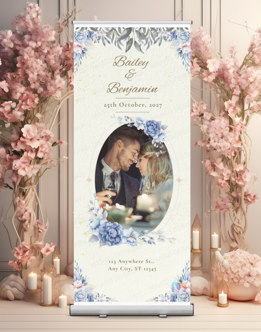 Wedding Banner Standee (with Stand) - Design #60 | Wedding Banner, Celebration Banner, Event Banner, Party Banner