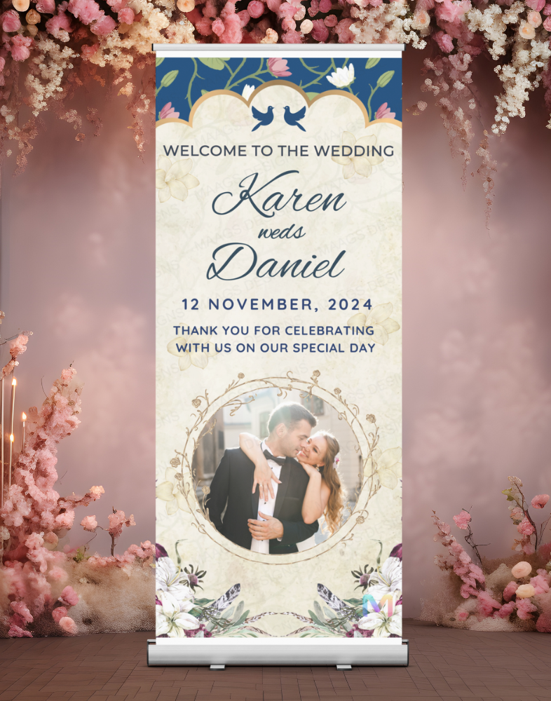 Wedding Banner Standee - #W16, Wedding Party Banner Stand, Wedding Sta ...