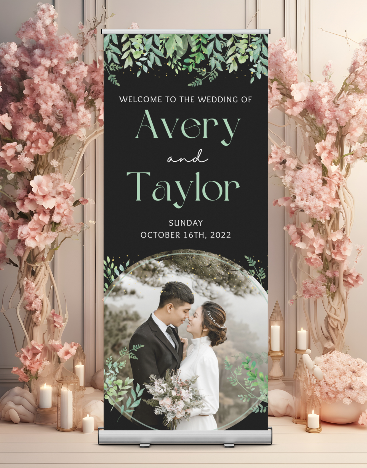 Wedding Banner Standee (with Stand) - Design #68 | Wedding Banner, Celebration Banner, Event Banner, Party Banner