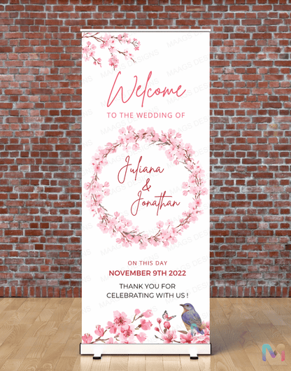 Wedding Banner Standee (with Stand) - Design #11 | Wedding Banner, Celebration Banner, Event Banner, Party Banner