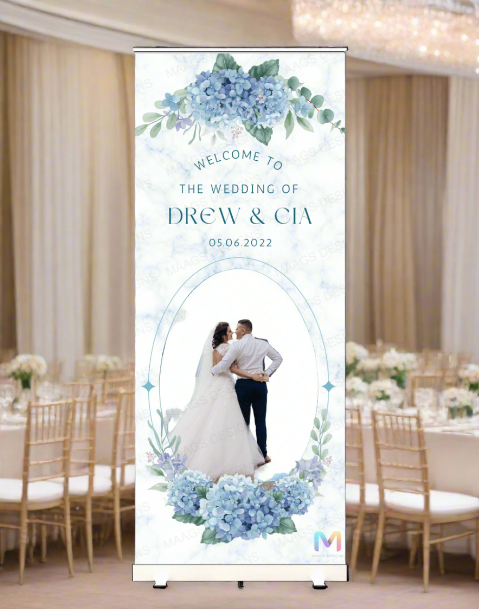 Wedding Banner Standee (with Stand) - Design #31 | Wedding Banner, Celebration Banner, Event Banner, Party Banner